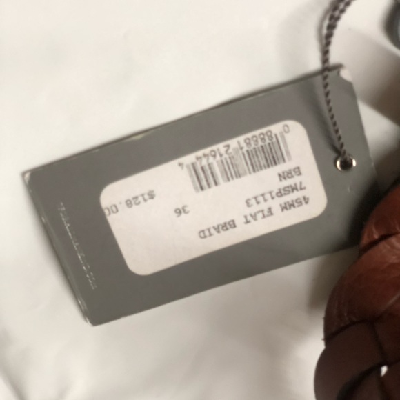 7 for all Mankind braided brown real leather belt size 36 mens - Picture 2 of 5